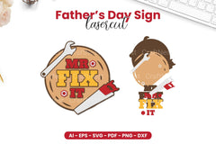 Father's Day Sign Laser Cut SVG Bundle - Clipart Bundle - CraftNest - Digital Crafting and Art