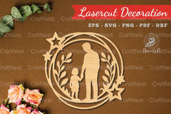 Father's Day Laser Cut Decoration SVG Bundle - CraftNest - Digital Crafting and Art