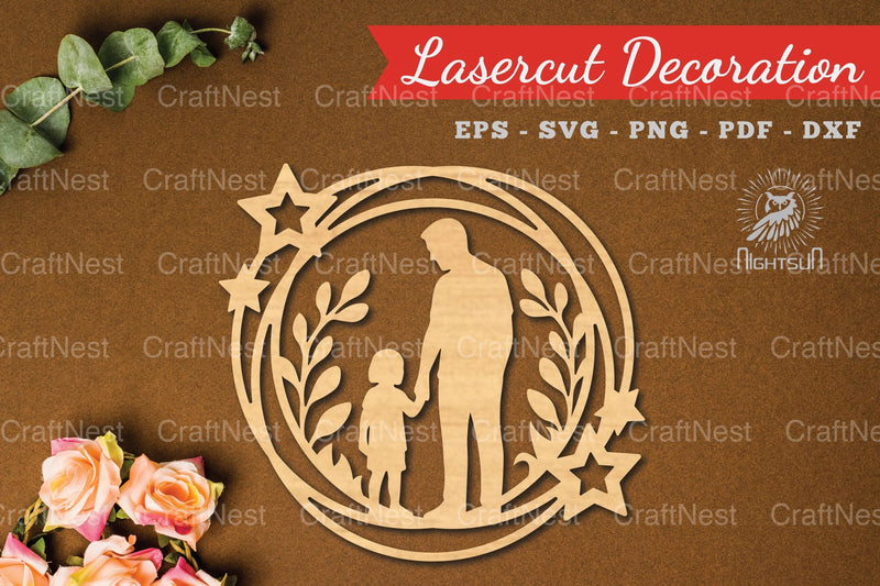 Father's Day Laser Cut Decoration SVG Bundle - CraftNest - Digital Crafting and Art