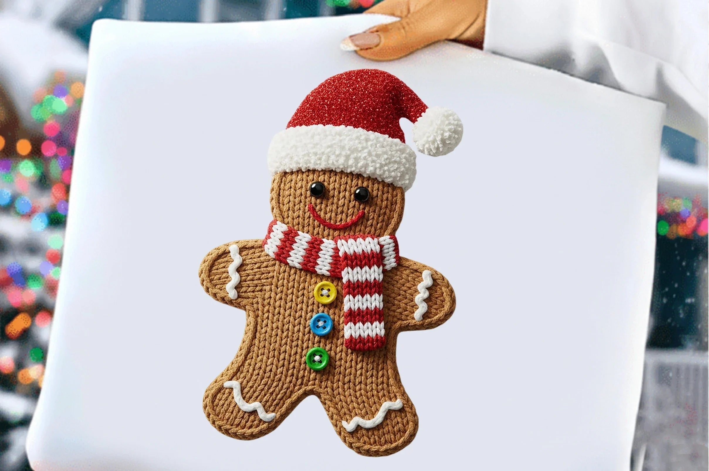 Faux Yarn Christmas Gingerbread Man Clipart Bundle - CraftNest - Digital Crafting and Art