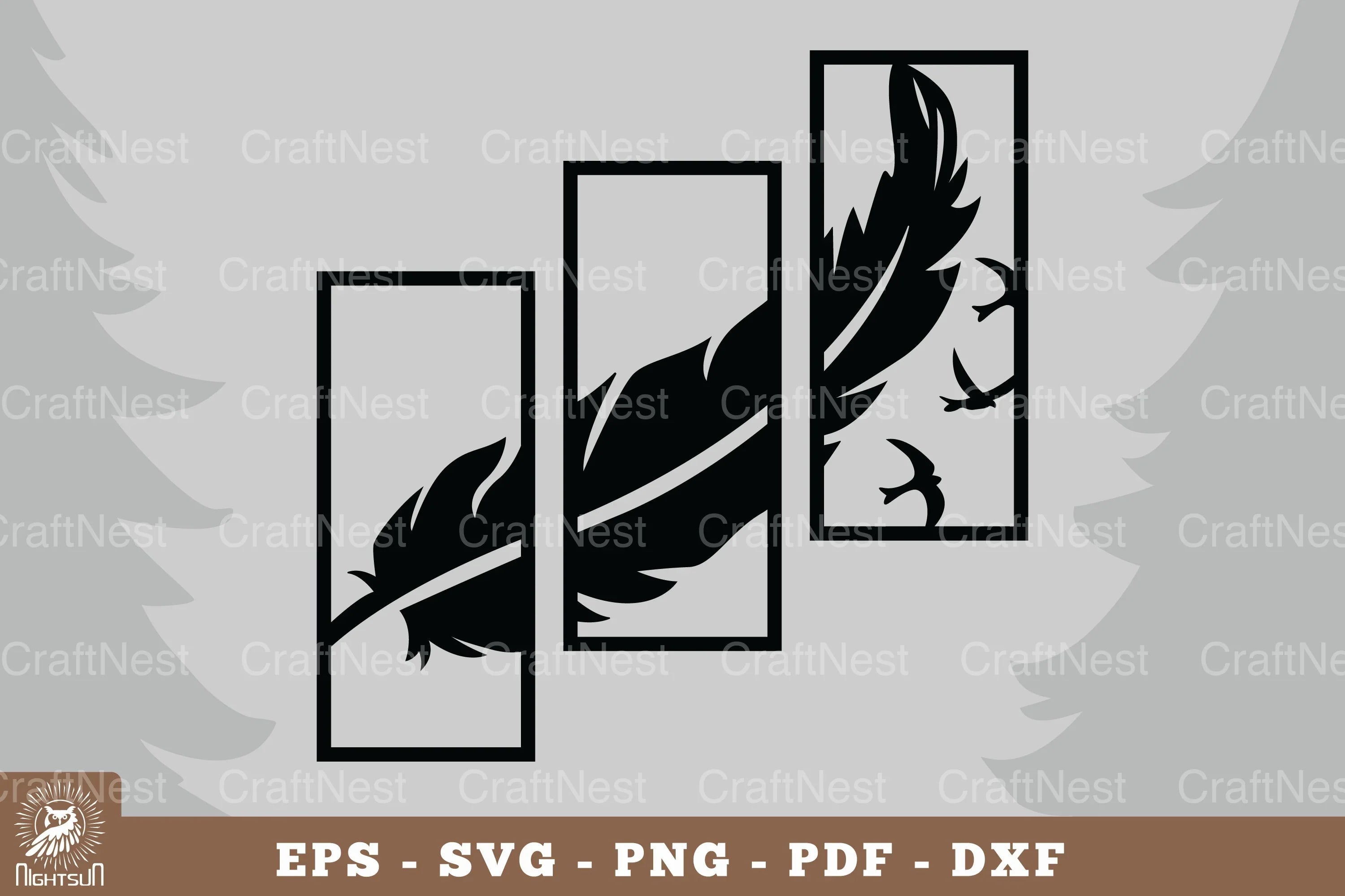 Feather Home Decor SVG Bundle - CraftNest - Digital Crafting and Art