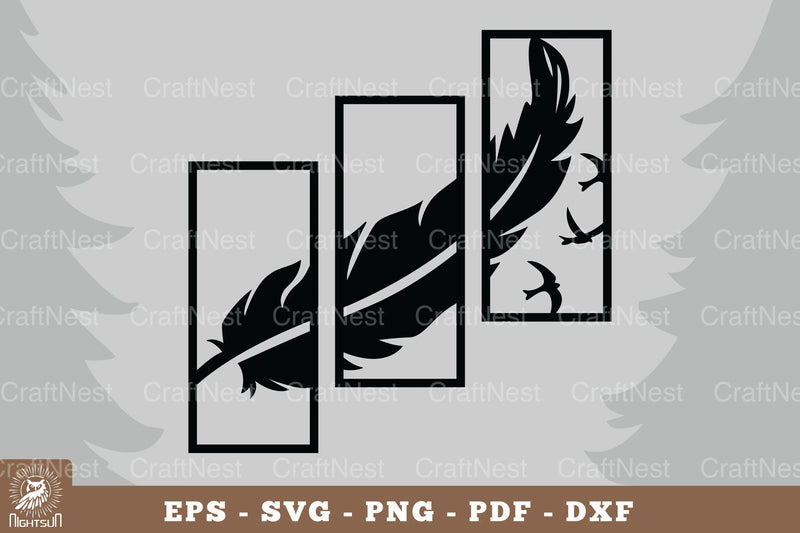 Feather Home Decor SVG Bundle - CraftNest - Digital Crafting and Art