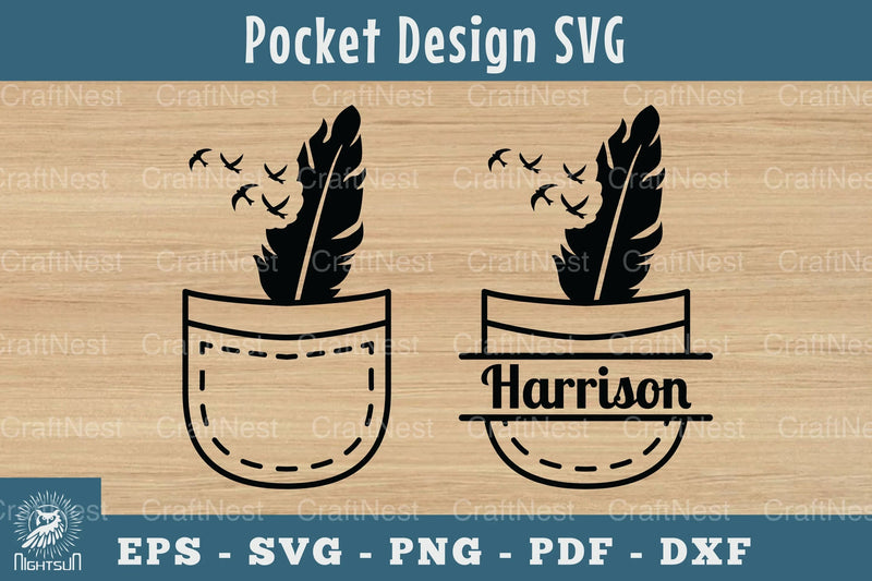 Feather in Pocket Silhouette Design Clipart Bundle - CraftNest - Digital Crafting and Art