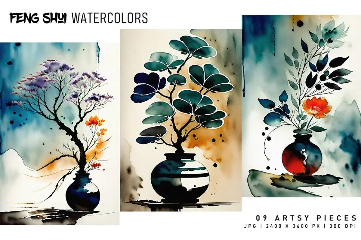 Feng Shui Watercolors - Asian
