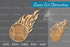 Fire Baseball Laser Cut Decoration Clipart Bundle