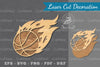 Fire Basketball Laser Cut Decoration Clipart Bundle