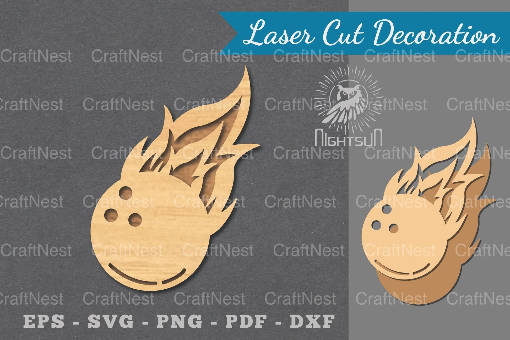 Fire Bowling Ball Laser Cut Decoration Clipart Bundle - CraftNest - Digital Crafting and Art