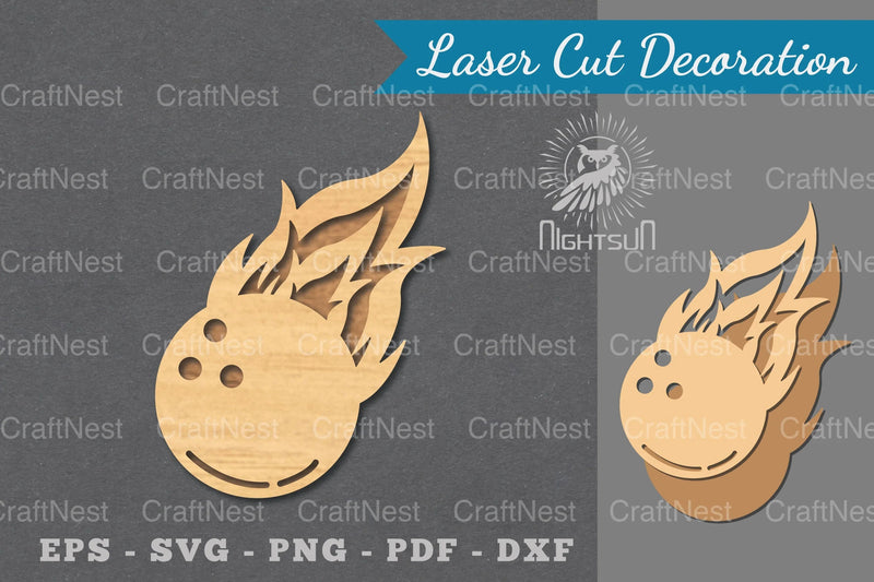 Fire Bowling Ball Laser Cut Decoration Clipart Bundle - CraftNest - Digital Crafting and Art