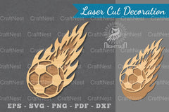Fire Football Laser Cut Decoration Clipart Bundle - CraftNest - Digital Crafting and Art