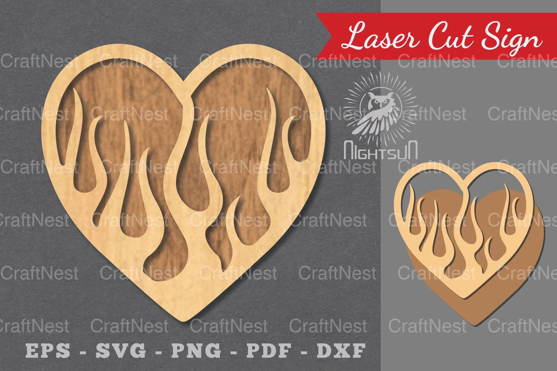 Fire Heart Laser Cut Decoration Clipart Bundle - CraftNest - Digital Crafting and Art