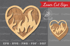 Fire Heart Laser Cut Decoration Clipart Bundle - CraftNest - Digital Crafting and Art