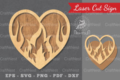 Fire Heart Laser Cut Decoration Clipart Bundle - CraftNest - Digital Crafting and Art