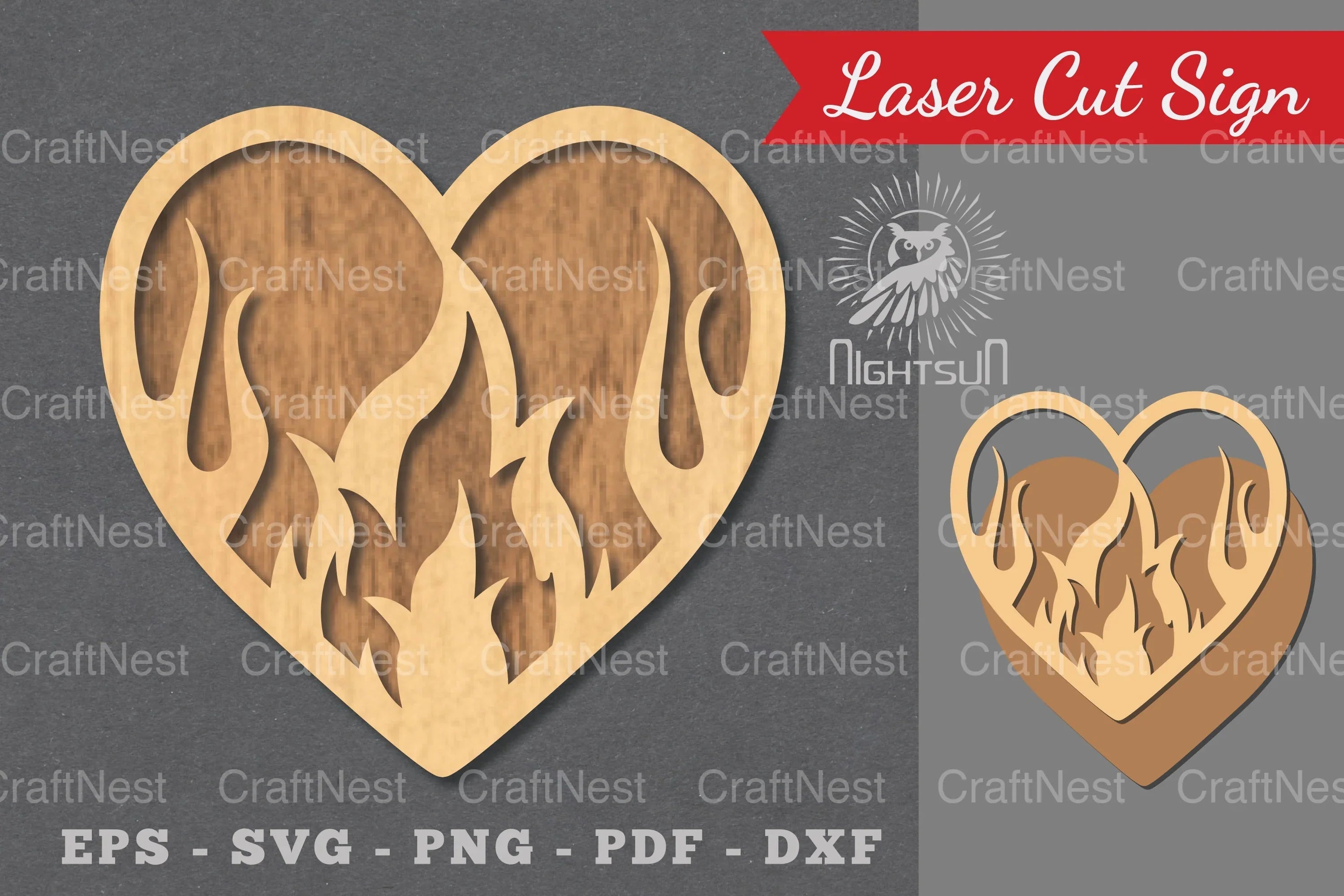 Fire Heart Laser Cut Decoration Clipart Bundle - CraftNest - Digital Crafting and Art