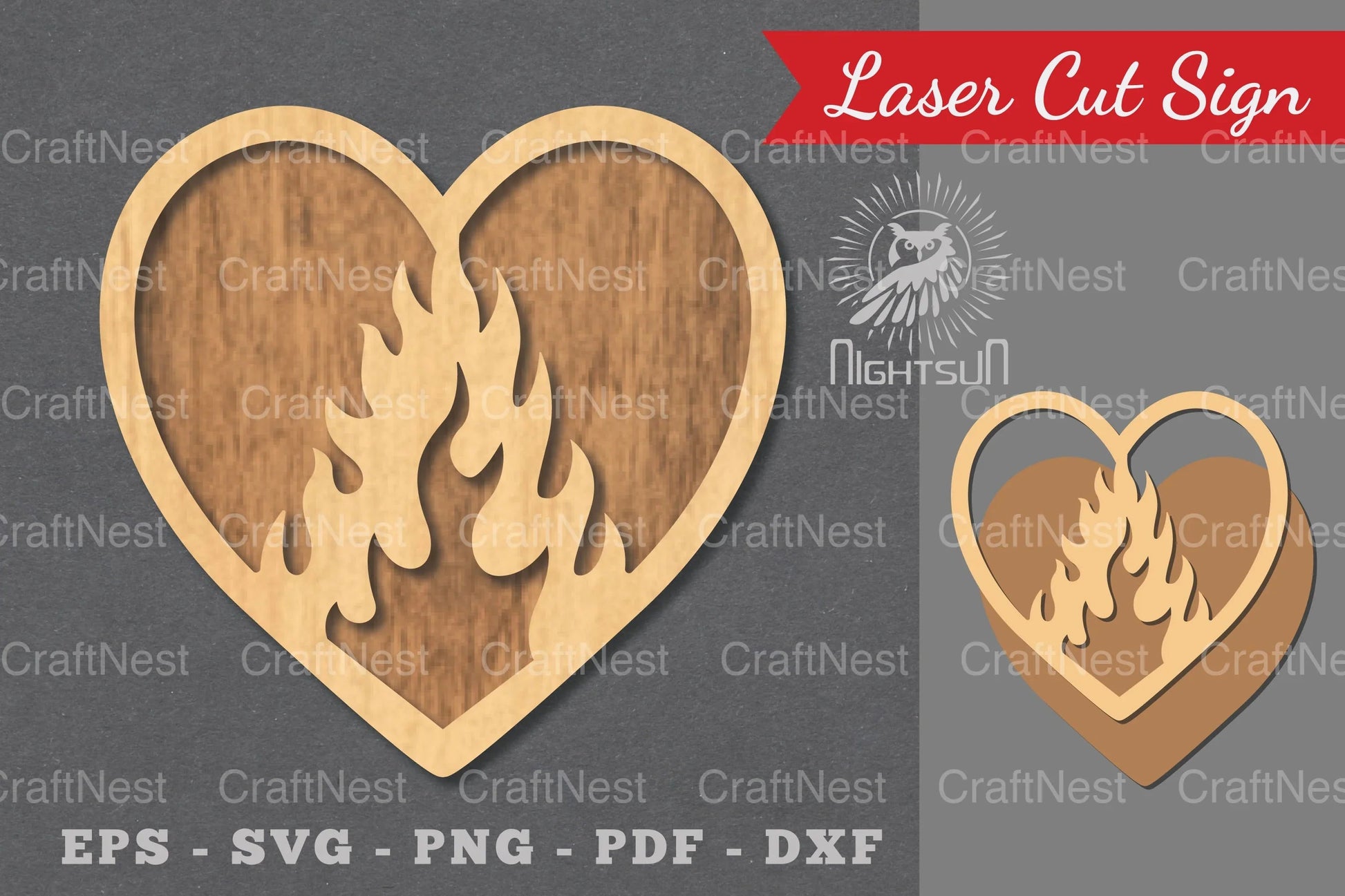 Fire Heart Laser Cut Decoration Clipart Bundle - CraftNest - Digital Crafting and Art