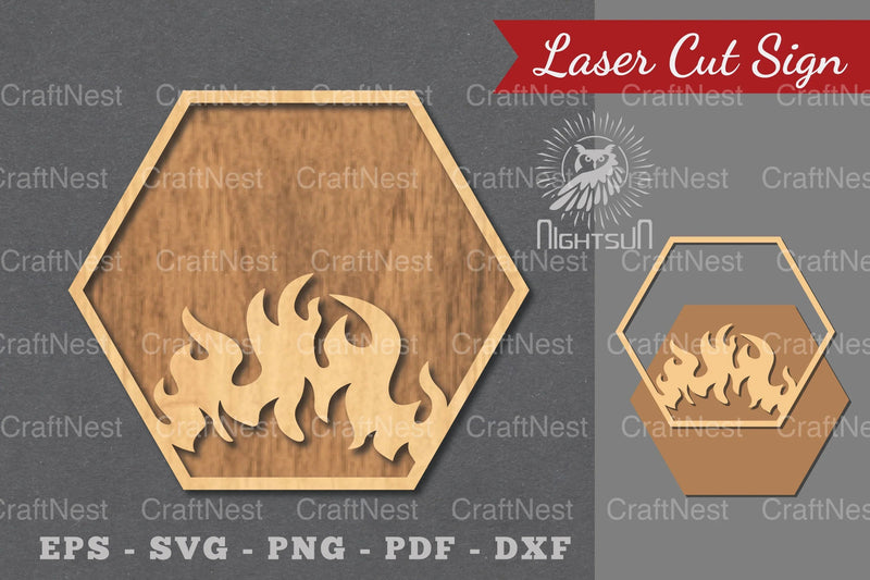 Fire Sign Laser Cut Decoration Clipart Bundle - CraftNest - Digital Crafting and Art