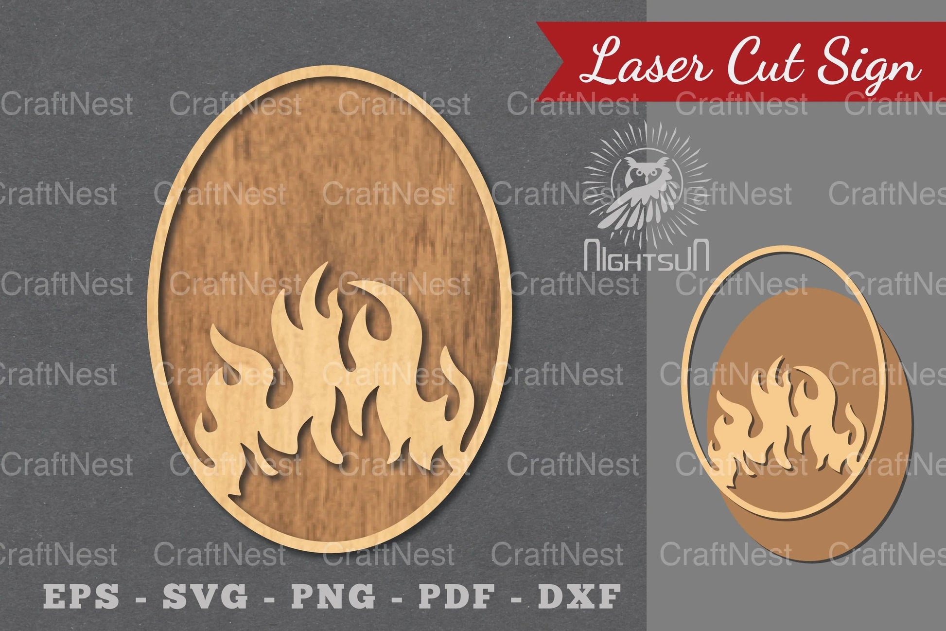 Fire Sign Laser Cut Decoration Bundle - CraftNest - Digital Crafting and Art