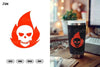 Fire Skull Tumbler SVG Bundle