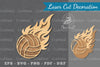 Fire Volleyball Laser Cut Decoration Clipart Bundle