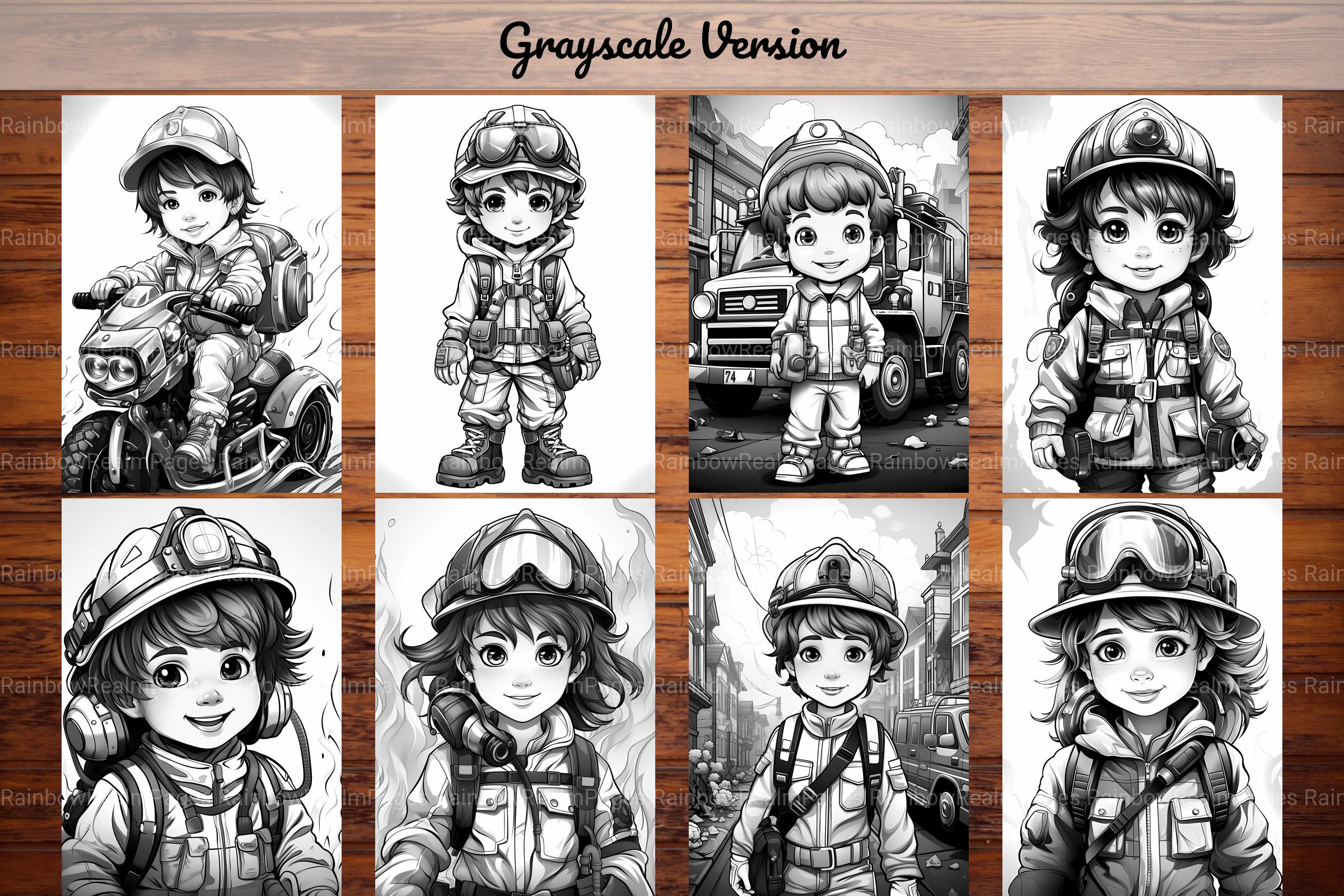 Firefighter Kids Coloring Books - CraftNest