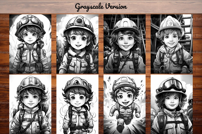 Firefighter Kids Coloring Books - CraftNest