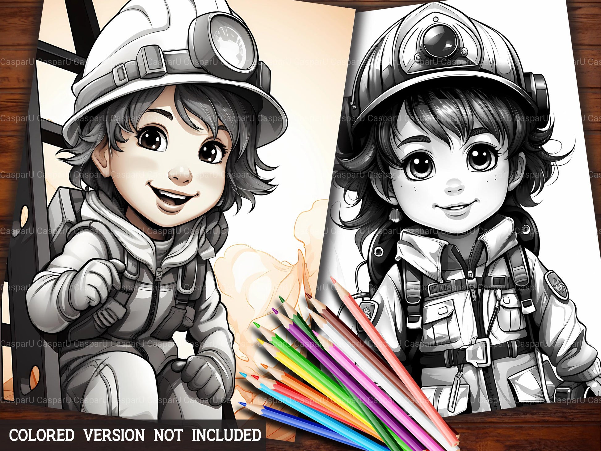 Firefighter Kids Coloring Books - CraftNest
