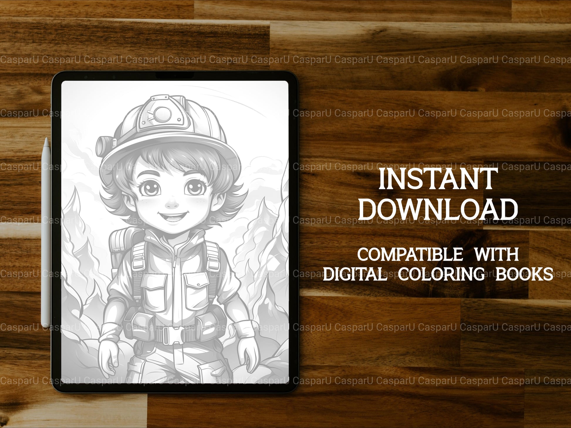 Firefighter Kids Coloring Books - CraftNest