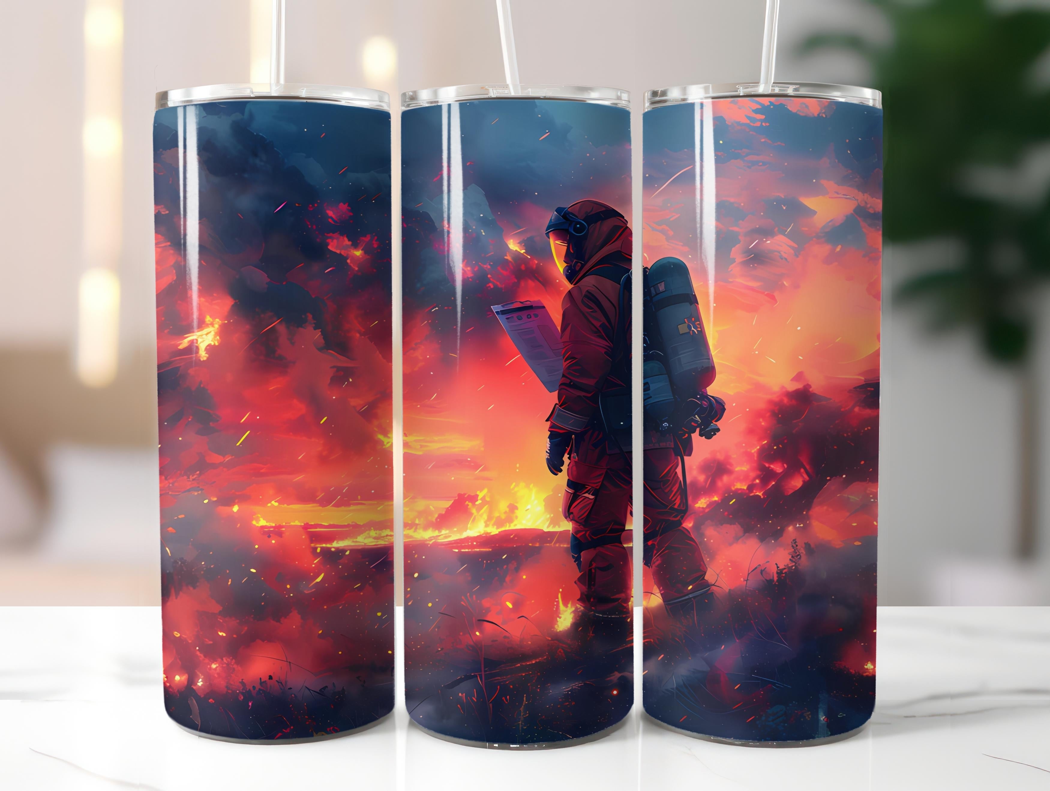 Firefighter Profession 4 Tumbler Wrap - CraftNest - Digital Crafting and Art