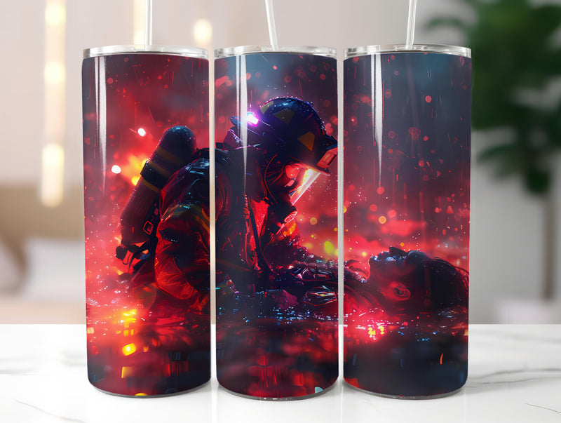 Firefighter Profession 4 Tumbler Wrap - CraftNest - Digital Crafting and Art