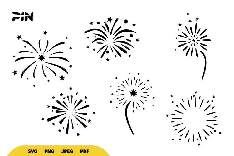 Fireworks Silhouette SVG Bundle - CraftNest - Digital Crafting and Art