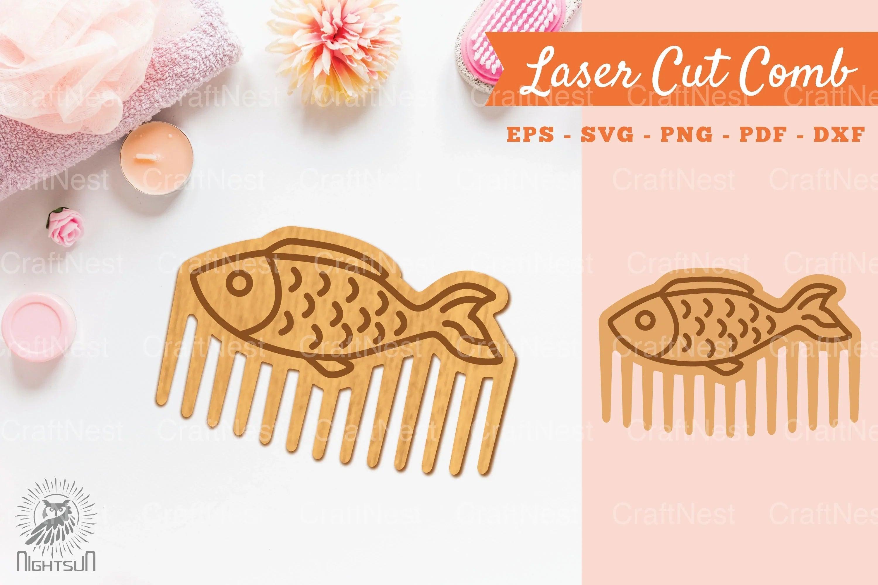 Fish Laser Cut Comb Clipart Bundle - CraftNest - Digital Crafting and Art