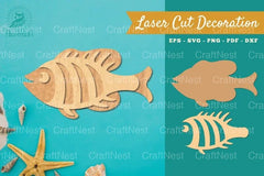 Fish Laser Cut Decoration Clipart Bundle - CraftNest - Digital Crafting and Art