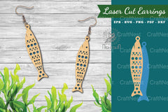 Fish Laser Cut Earrings Design Bundle - CraftNest - Digital Crafting and Art