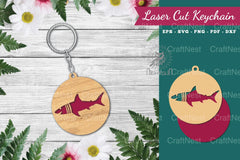 Fish Laser Cut Keychain Design Bundle - CraftNest - Digital Crafting and Art