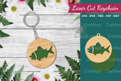 Fish Laser Cut Keychain Design Bundle - CraftNest - Digital Crafting and Art