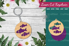 Fish Laser Cut Keychain Design Bundle - CraftNest - Digital Crafting and Art