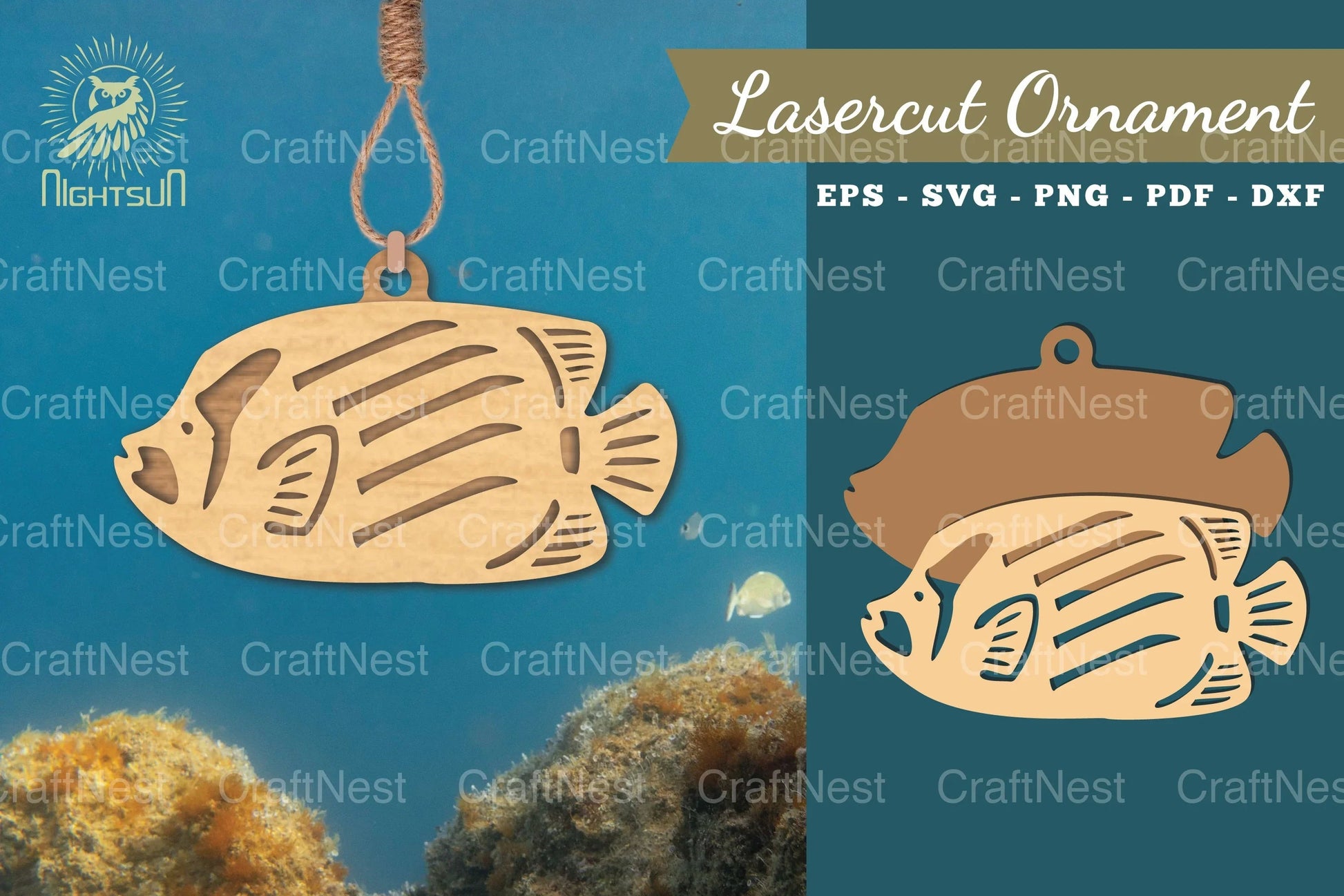 Fish Laser Cut Ornament Clipart Bundle - CraftNest - Digital Crafting and Art