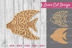 Fish Mandala Laser Cut Decoration Clipart Bundle - CraftNest - Digital Crafting and Art