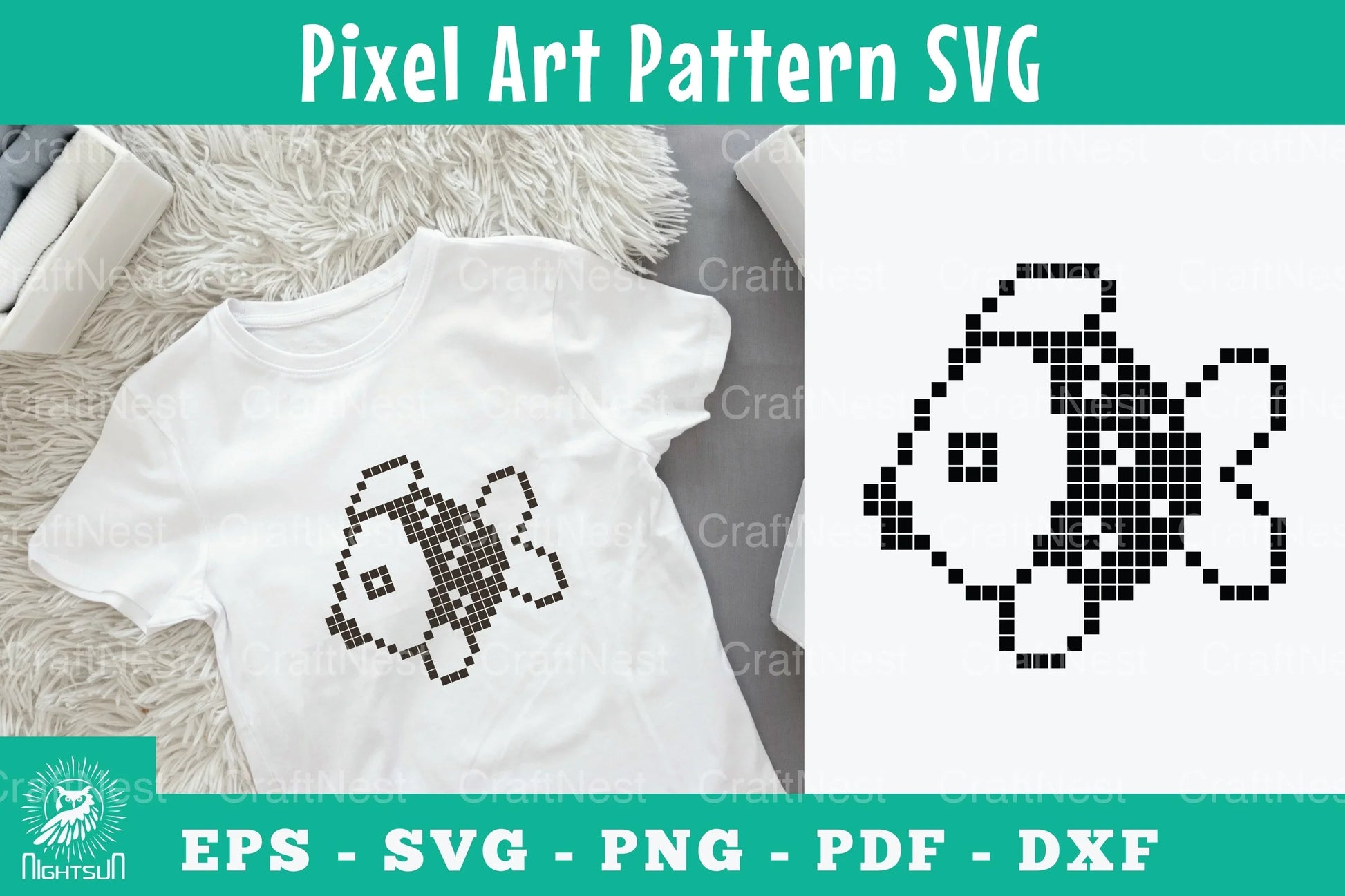 Fish Pixel Art Pattern Clipart Bundle - CraftNest - Digital Crafting and Art