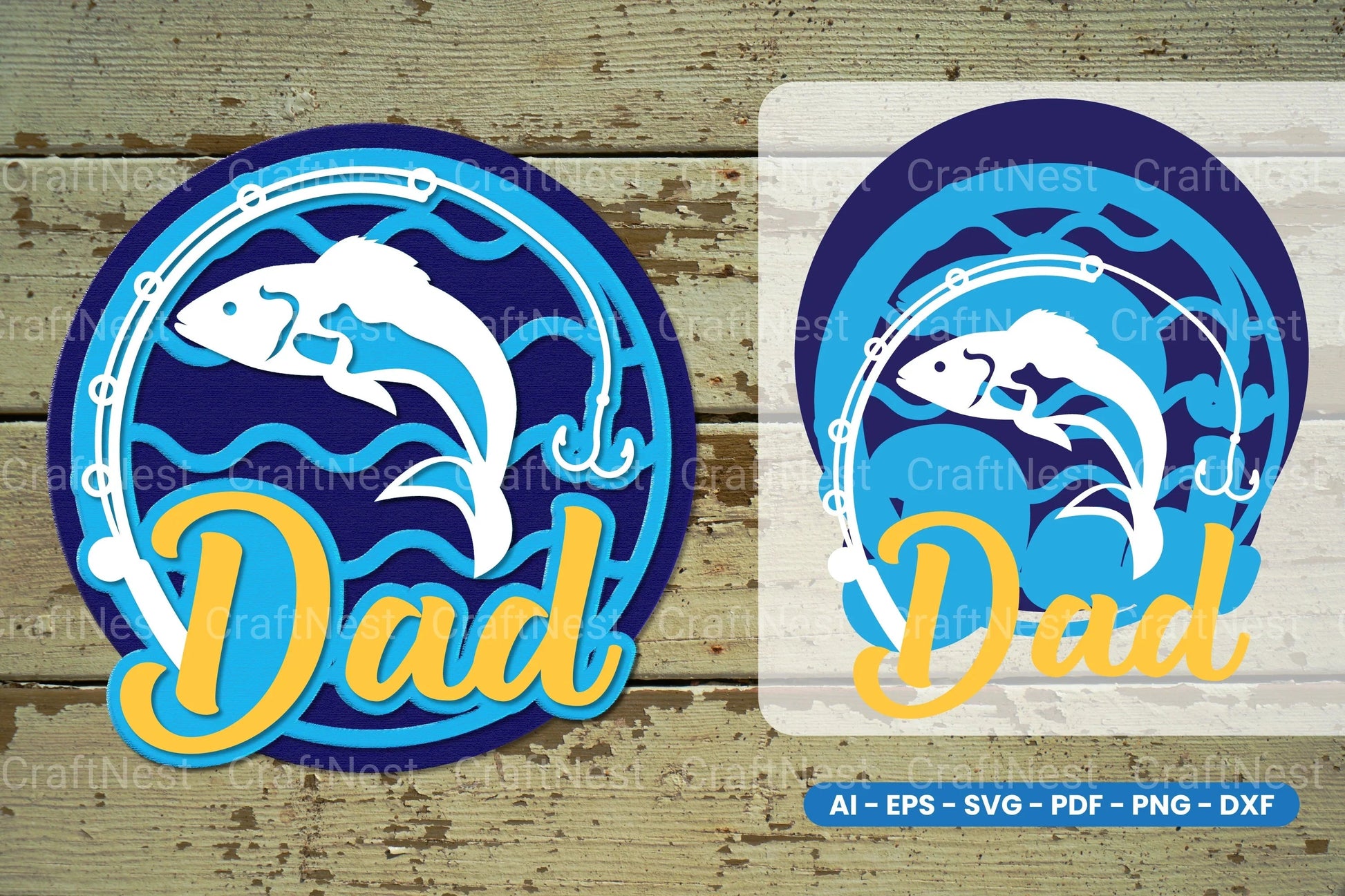Fishing Dad Laser Cut SVG Bundle - CraftNest - Digital Crafting and Art