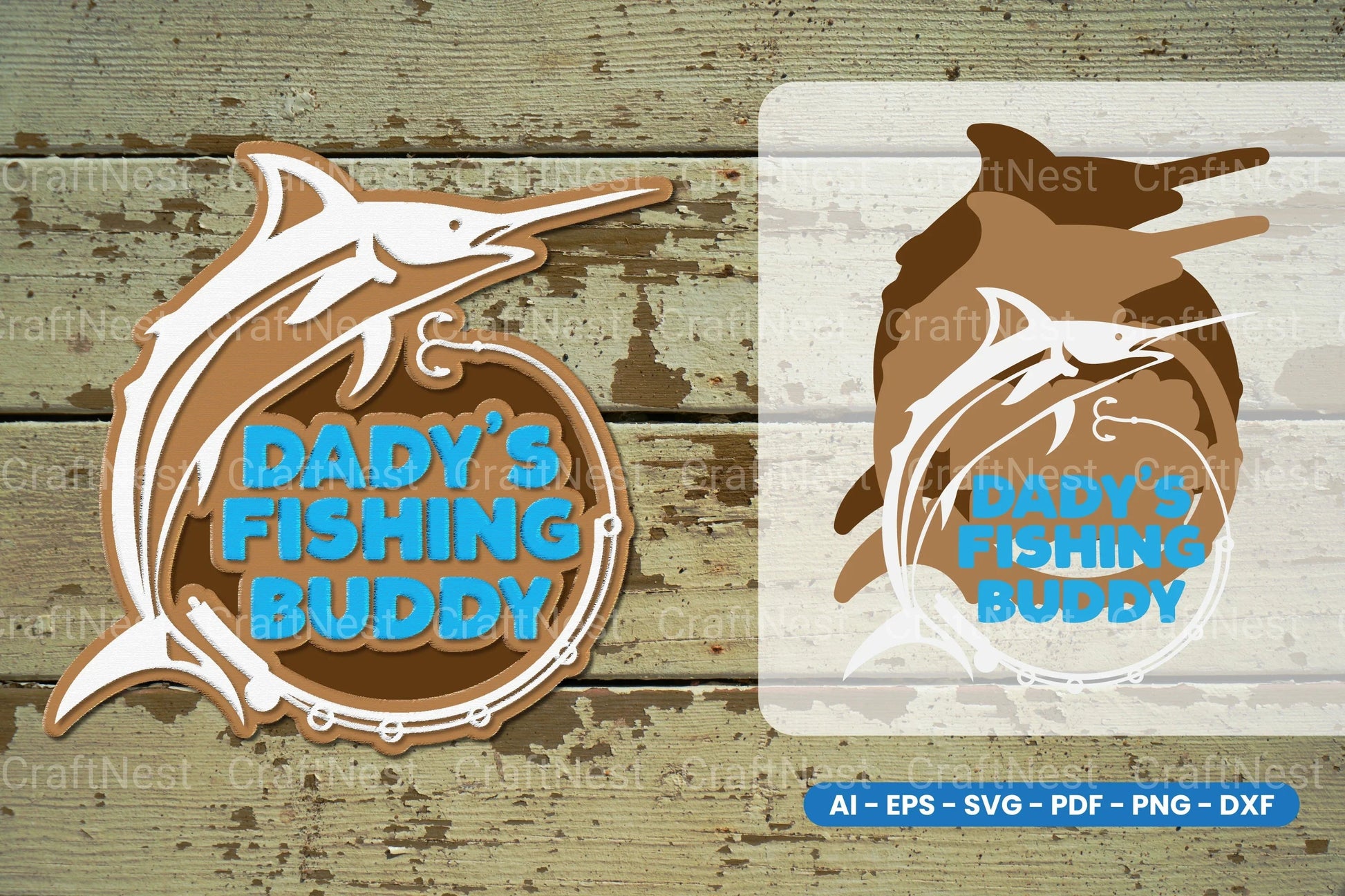 Fishing Dad Lasercut SVG Bundle - CraftNest - Digital Crafting and Art