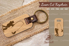 Fishing Laser Cut Keychain SVG Bundle - CraftNest - Digital Crafting and Art