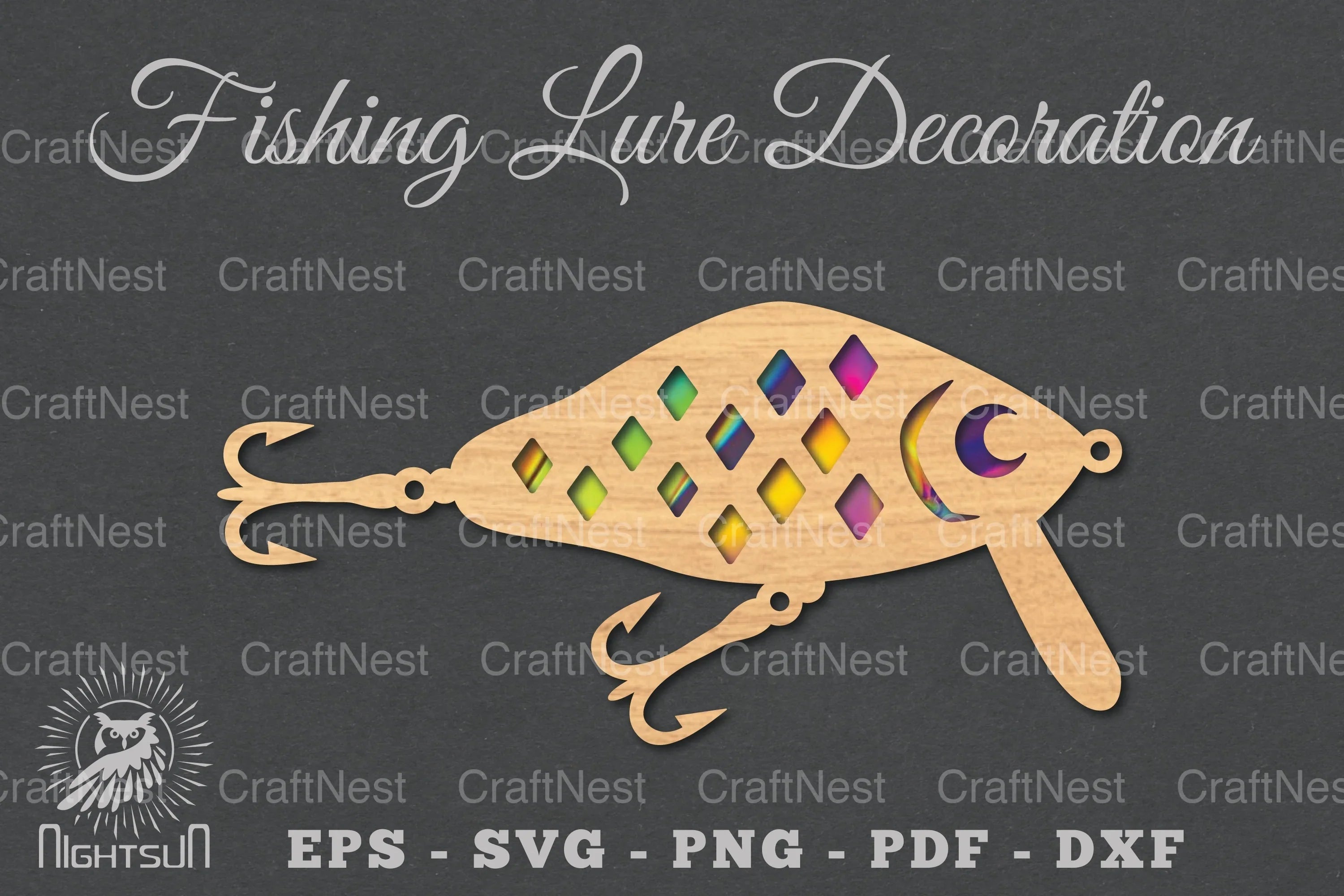 Fishing Lure Laser Cut Decoration Clipart Bundle - CraftNest - Digital Crafting and Art