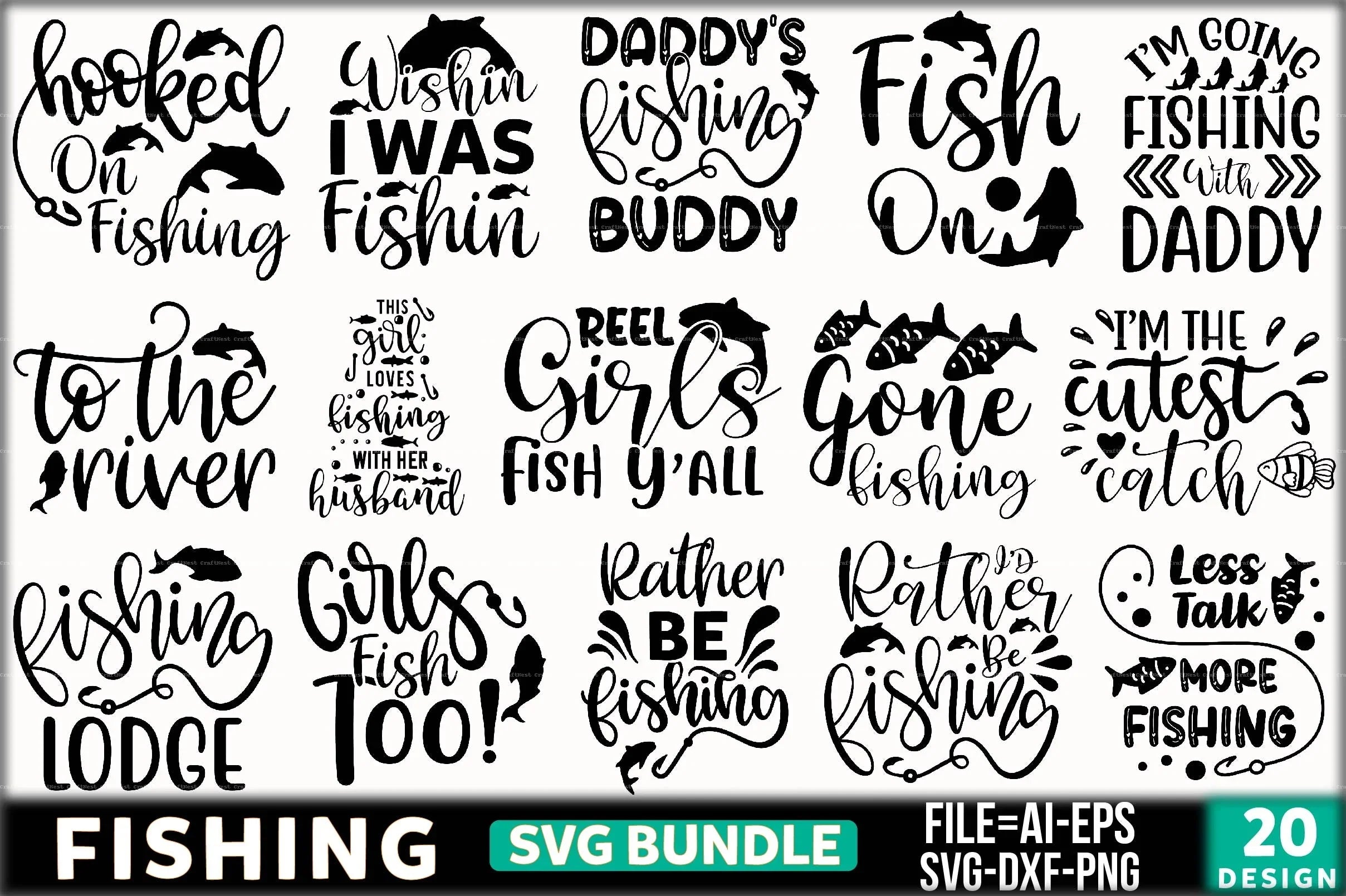 Fishing Design SVG Bundle