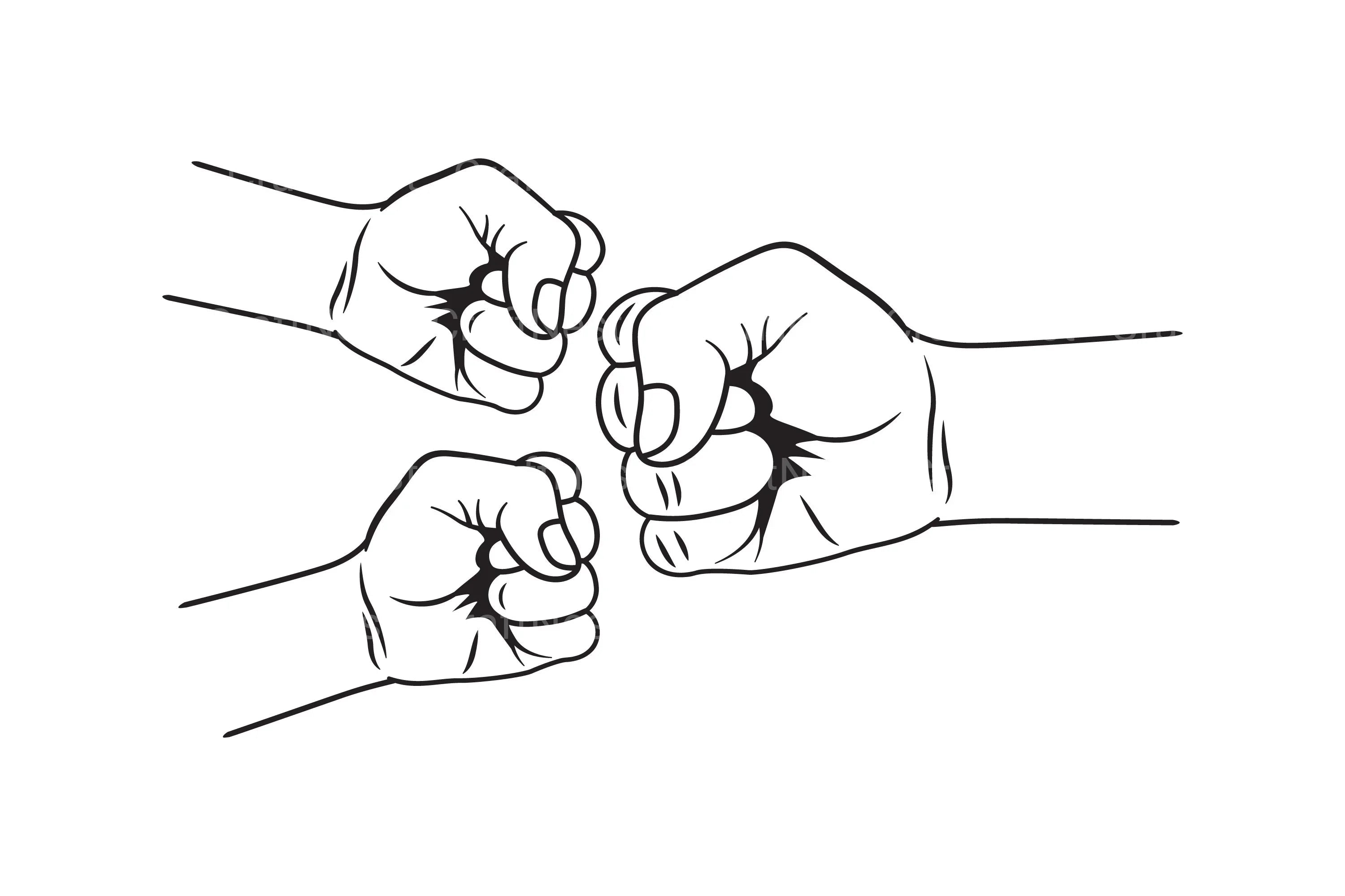 Fist Bump Fathers and Kids SVG Bundle - CraftNest - Digital Crafting and Art