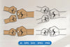 Fist Bump Fathers and Kids SVG Bundle