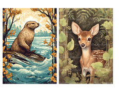 Woodland Animals Junk Journal Pages - CraftNest