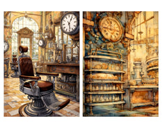 Steampunk Buildings Junk Journal Pages - CraftNest