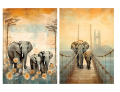 Elephants Junk Journal Pages - CraftNest