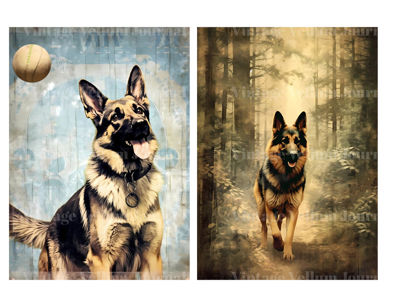 German Shepherd Junk Journal Pages - CraftNest