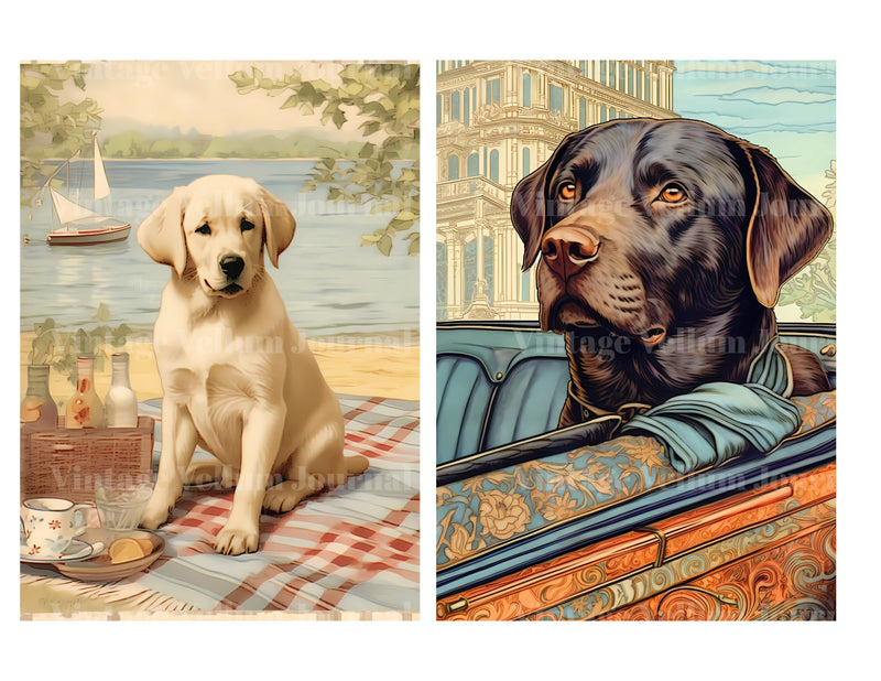 Labrador Retrievers Junk Journal Pages - CraftNest